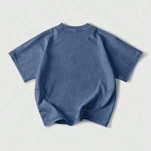 Camisetas de Felpa Francesa con Lavado Ácido Personalizadas para Hombre, Estilo Vintage, Oversize, Manga Corta, Streetwear, Lisas, para Gimnasio, al por Mayor - Product Image 2