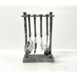 Latest Design Stainless Steel <b>Bar</b> <b>Tools</b> Set With Aluminum Handle Strainer Jigger Opener <b>Bar</b> Kit Cocktail Making <b>Tools</b> <b>Bar</b> Set - Product Image 1