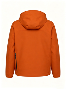 Blousons universitaires unisexes personnalisés, écologiques, monocouche, softshell, avec fermeture éclair frontale, coupe-vent, imperméables, style urbain, teinture unie - Product Image 6