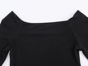 T-shirt décontracté pour femme, col rond, couleur unie, tricoté, design basique, 3 coloris - Product Image 6