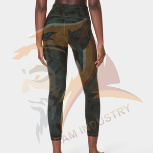 Leggings de yoga pour femmes, couleur unie, tendance, taille haute élastique, respirants, sans couture, vêtements de sport - Product Image 2