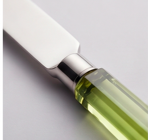 Ensemble de couverts de qualité supérieure, manche vert en os, tête en acier inoxydable poli miroir, design élégant pour restaurant, fête et hôtel - Product Image 2