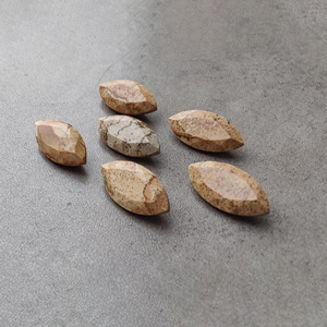 Pierre précieuse authentique Biscuit Jasper, taille facettes, forme Marquise, calibrée, qualité AAA+, pour la fabrication de bijoux - Product Image 3