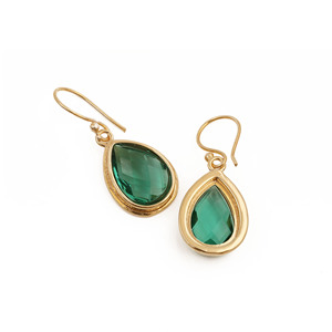 Boucles d'oreilles pendantes délicates en apatite, plaquées or 18 carats, faites à la main, non ternissables, style bohème, cadeau pour elle - Product Image 5