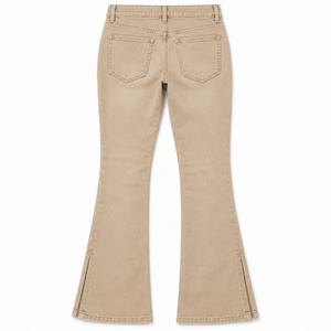 Women's High Waist Stretch Bootcut Denim Jeans-Sand Beige Washable Wholesale - Product Image 2
