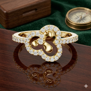 Luxury Open Flower Diamond <b>Ring</b> for Women Solid Gold <b>Fine</b> Jewelry OEM Manufacturer Women's Luxury Jewelry Wholesale Supplier - Product Image 1