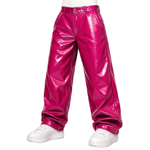 <b>Mens</b> Relaxed Fit <b>Faux</b> <b>Leather</b> <b>Trousers</b> Casual Daily Wear Stylish PU Pants Modern Fashion Bottoms For Street Style Looks - Product Image 3
