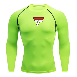 เสื้อรัดกล้ามเนื้อสำหรับผู้ชาย ยี่ห้อ Mma Rash Guard ผลิตจากโพลีเอสเตอร์ สำหรับกีฬายิวยิตสู สีแดง เนื้อผ้านุ่มพิเศษ แห้งเร็ว เสื้อรัดกล้ามเนื้อแบบรัดรูป สำหรับเล่นกีฬา - Product Image 5