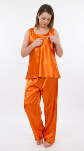 Ensemble de pyjama en satin de soie pour femmes, léger et confortable, tenue de détente - Product Image 3
