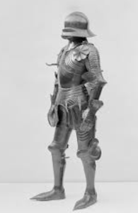 Armadura medieval de la mejor calidad, tipo Sugarloaf, en acero dulce de calibre 18, con acabado pulido, tamaño completo, aproximadamente 7 pies, con acabado pulido. - Product Image 2