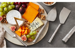 Stainless Steel <b>Cheese</b> <b>Knife</b> <b>Set</b> With Hammered Handles Four Piece Serving Tools For Kitchen Use Tableware And Dining Use - Product Image 6