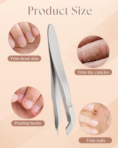 Professional Silver Mini Cuticle Cutter Stainless Steel Nail <b>Tool</b> with Ultra Fine Tip for Precise and Clean Cuticle <b>Removal</b> - Product Image 4