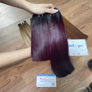 Soldes de Noël : Extensions de cheveux humains Remy vietnamiens, double trame, lisses comme des baguettes, soyeux et onctueux, permanent, grand stock, Thanh Hair - Product Image 2