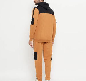 Conjunto Deportivo para Hombre 2026, Color Naranja y Negro, con Capucha, Cierre de Cremallera, Manga Larga, Estilo Casual, para Otoño - Product Image 2