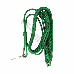 Aiguillette en viscose verte de qualité supérieure, très vendue, avec crochet métallique pour uniformes - Product Image 2