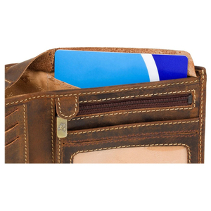 Cartera elegante de cuero genuino para hombre, material de alta calidad, delgada y ligera, tarjetero, carteras para hombre en cantidad al por mayor. - Product Image 5