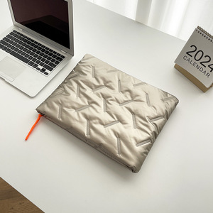 Quilted Laptop Sleeve 13-14 Inch Waterproof Protective Notebook <b>Bag</b> Soft Padded <b>Computer</b> Cover for Business Travel - Product Image 6