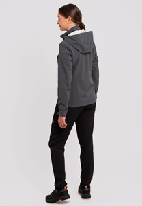 Women's <b>Quilted</b> Breathable Softshell Sports Jacket with Hooded Collar Knitted Waterproof Nylon Lining <b>Winter</b> Fashion - Product Image 2