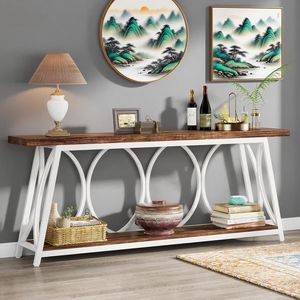 Mesa Consola de Estilo Industrial como Mesa de Sofá Detrás del Sofá - Product Image 1