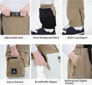 Pantalones de esquí holgados personalizados de alta calidad, impermeables 10K, calefactables, ecológicos, cortavientos, tallas grandes, ajuste holgado - Product Image 6