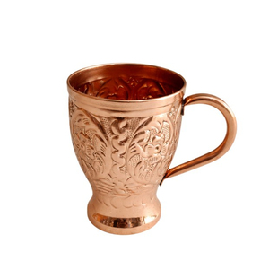 Mug en cuivre martelé artisanal haut de gamme pour Moscow Mule, avec poignée en laiton, idéal pour les fêtes et la restauration. - Product Image 4
