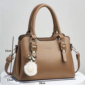 Wholesale 2024 Designer Ladies Purses and Handbags Luxury New Design Real Leather <b>Tote</b> Bags with <b>Canvas</b> Lining - Product Image 6