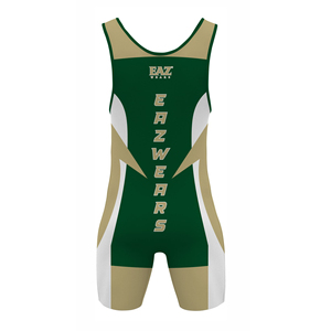 ชุดนักมวยปล้ำชายแบบเต็มตัว พิมพ์ลายกราฟิกแบบ Sublimation ชุดกีฬาสวมใส่สบาย ทนทาน เหมาะสำหรับสโมสร ทัวร์นาเมนต์ และทีม ผลิตโดยโรงงานผลิตเสื้อผ้า - Product Image 5