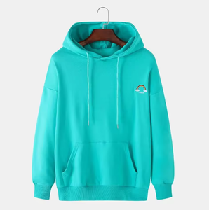 เสื้อฮู้ดดี้ผ้าฟลีซคอตตอน 100% ขายส่ง แบบเรียบง่าย เป็นมิตรกับสิ่งแวดล้อม มีกระเป๋า พร้อมลายพิมพ์ดิจิทัล สไตล์สตรีทแฟชั่น - Product Image 1