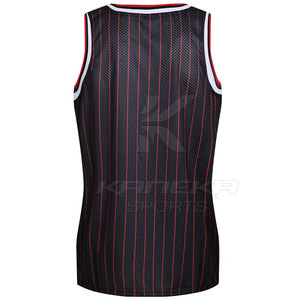 Maillot de basket personnalisé en tissu respirant, léger et confortable pour l'été, sans manches, tenue d'équipe - Product Image 2