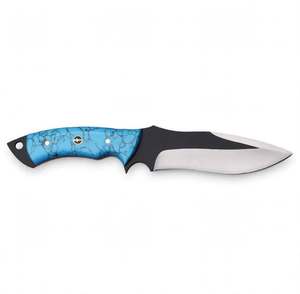 Outil utilitaire d'extérieur personnalisé à lame pleine avec manche en résine composite turquoise - Product Image 5