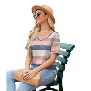 Camisetas de Verano para Mujer, Manga Corta, Casuales, Estampado Floral, a la Moda 2026, Básicas, Cuello en V, Lisas - Product Image 3