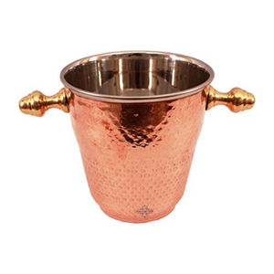 Seau à glace en cuivre martelé moderne avec couvercle et pince, conteneur à glace décoratif, en promotion - Product Image 6