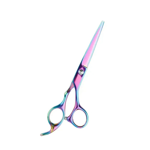 Ciseaux de barbier professionnels en acier inoxydable avec lame tranchante et repose-doigts amovible pour salons de beauté - Product Image 1