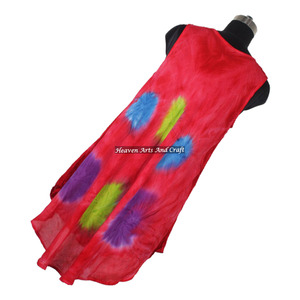 Último Diseño Vestido de Verano Tie-Dye Boho Hippie para Mujer, Vestido Tipo Paraguas con Diseño Colorido Tie-Dye de Rayón - Product Image 3