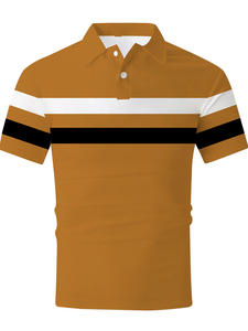 High Quality Mens Plus Size Polo Shirt Breathable Casual Wear Short Sleeve Solid Color Cotton <b>Classic</b> Business Polo Shirt Top - Product Image 3