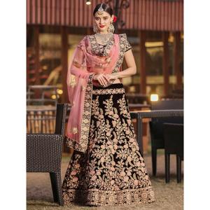 Ropa de boda de color granate excepcional, Lehenga Choli bordado semicosido, cumplimiento Manual de 3000G por Zeel Clothing - Product Image 5