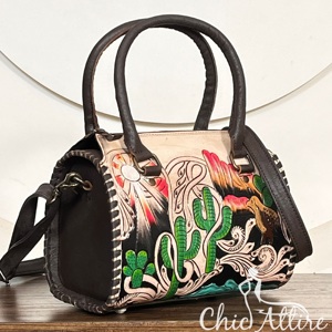 Nuevo Bolso de Viaje de Cuero Genuino con Diseño Western, Pintado a Mano, Precio Directo de Fábrica - Product Image 1