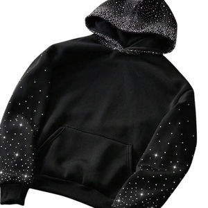 Sweat-shirt à capuche en coton molletonné pour homme, décontracté, chaud et confortable pour l'hiver, style urbain et mode de rue - Product Image 5