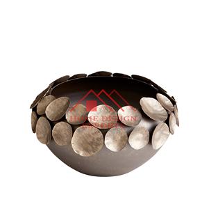 Vase de table pour salon Vase à fleurs en métal le plus vendu pour chambre à coucher/salon Vase à bourgeon Salon Electrum Marron Métal - Product Image 1