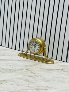 OLD WORLD TREASURE HANDICRAFTS Modern Aluminium Handmade Portable Nautical Desk <b>Clock</b> Roman Numerals Maritime <b>Table</b> <b>Clock</b> - Product Image 4