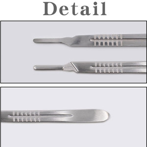 Manche de scalpel pour instruments chirurgicaux vétérinaires avec lame pour procédure sur tissus mous animaux - Product Image 5