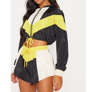 Ensemble survêtement réfléchissant pour femme, veste et pantalon, imperméable, coupe-vent, streetwear, techwear, logo personnalisé, OEM - Product Image 5