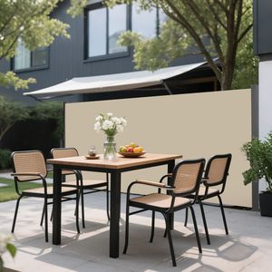 Auvent rétractable résistant aux UV et imperméable pour terrasse, balcon, cour, en gris foncé, 118 pouces - Product Image 5