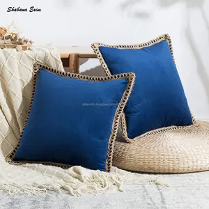 Fodere per cuscini bohémien India 18x18 cuscino per divano divano fatto a mano Set di fodere per cuscini decorativi per Hotel per auto dall'india