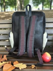 Hair On Leather Backpack Genuine Cowhide Handmade Travel School <b>Bag</b> Fashion Luxury Backpack for Men Women Durable LHBP-0058 - Product Image 3