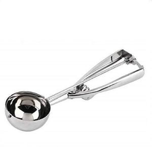 Juego de 3 Cucharas Ecológicas de Acero Inoxidable para Helado y Galletas, Cuchara para Frutas y Galletas con Gatillo, Cuchara para Melón - Product Image 1