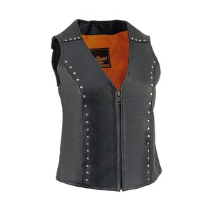 Chaleco de Motocicleta de Cuero Genuino Premium para Mujer 2026 con Cierre Triple Impermeable Estilo Urbano de Alta Gama - Product Image 3