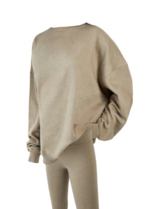 Ensemble de survêtement 2 pièces décontracté pour femme, sweat-shirt oversize à col rond avec poches, en molleton anti-boulochage, idéal pour le printemps - Product Image 1