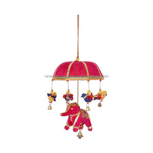 Top vente meilleure qualité coton oiseau et éléphant tenture murale décor à la maison carillons éoliens Diwali cadeau décoration de fête - Product Image 6