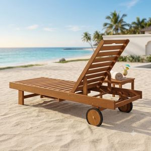 Salon de jardin et chaise longue en teck fabriqué en Indonésie wt667 - Product Image 1